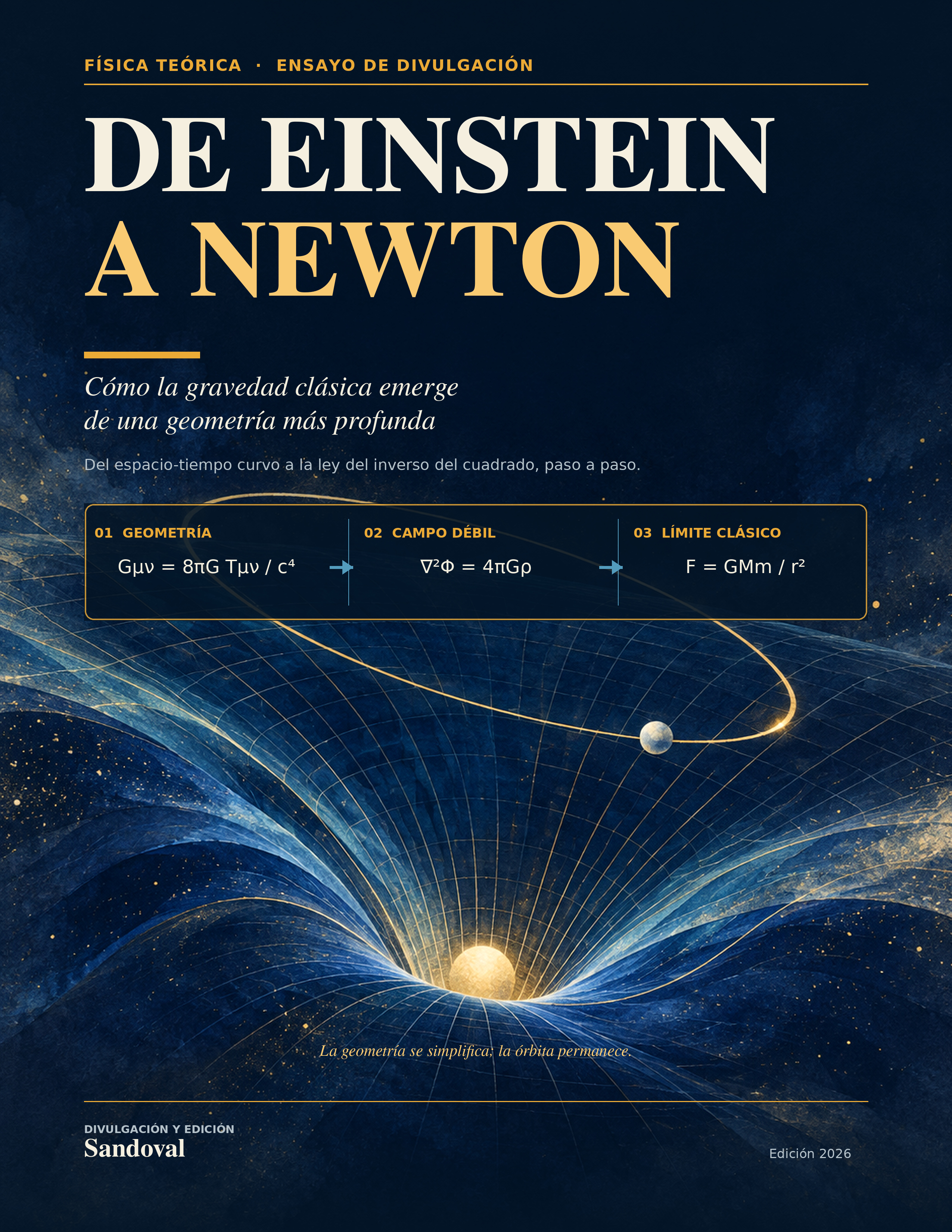 Portada de De Einstein a Newton